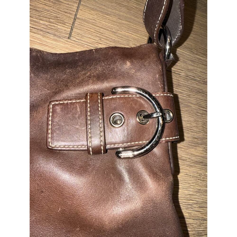 COACH 1453 SoHo Slim Brown Leather Shoulder Hand Bag Purse 90s Y2K EUC - Picture 4 of 10